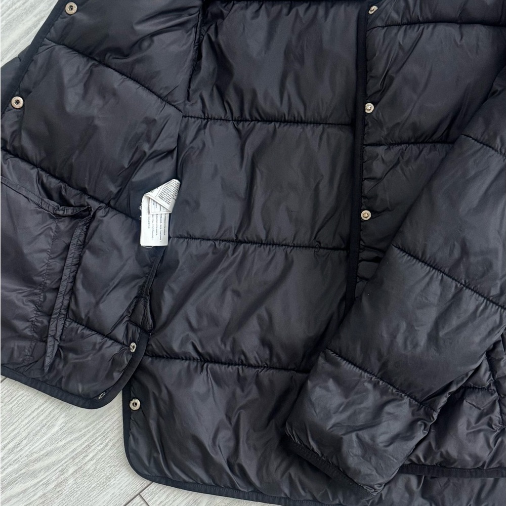 Mango Black Puffer Jacket with Silver Buttons - Picture 4 of 4